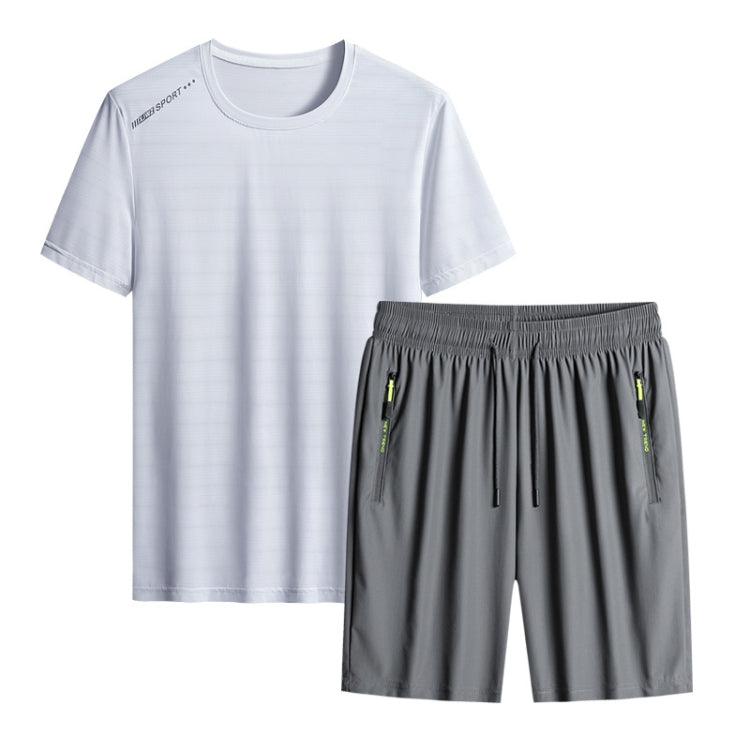 Summer Men T-shirt Short Pants Sports Suit Casual Fitness Two-piece Set, Size: