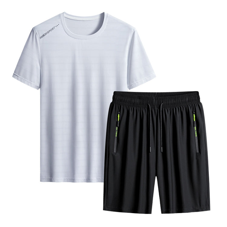 Summer Men T-shirt Short Pants Sports Suit Casual Fitness Two-piece Set, Size: