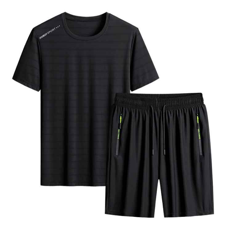 Summer Men T-shirt Short Pants Sports Suit Casual Fitness Two-piece Set, Size: