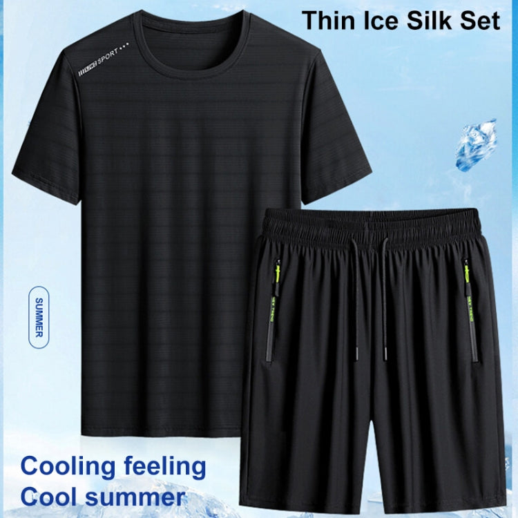 Summer Men T-shirt Short Pants Sports Suit Casual Fitness Two-piece Set, Size: