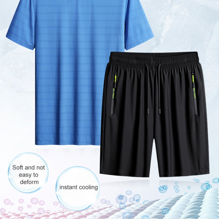 Summer Men T-shirt Short Pants Sports Suit Casual Fitness Two-piece Set, Size: