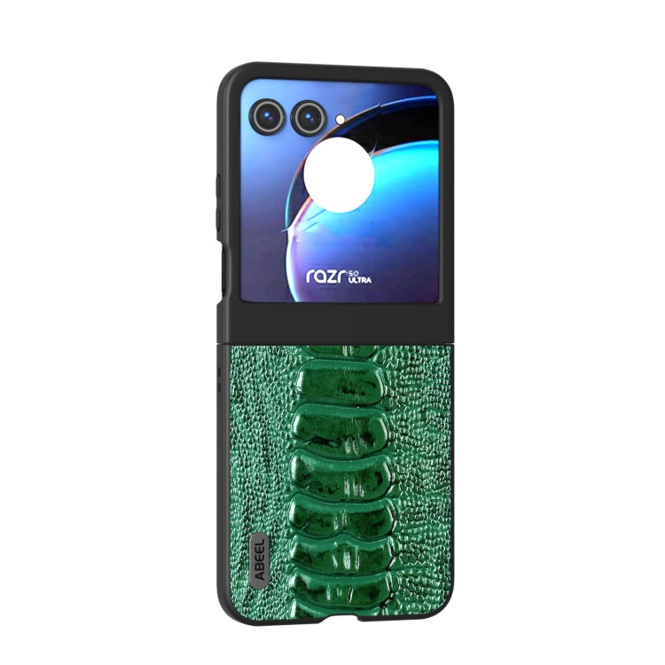 For Motorola Razr 50 ABEEL Genuine Leather Weilai Series Phone Case