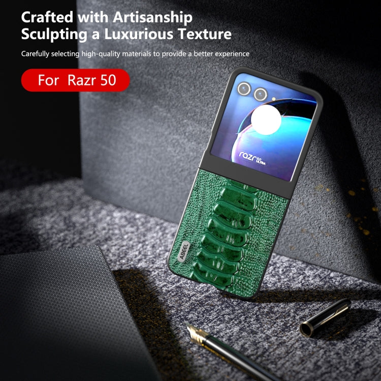 For Motorola Razr 50 ABEEL Genuine Leather Weilai Series Phone Case