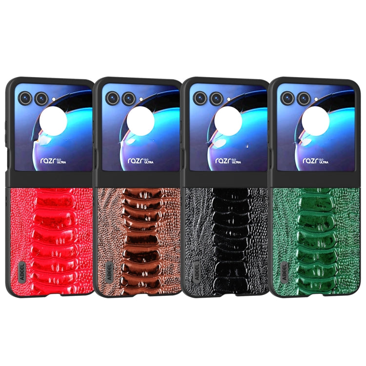 For Motorola Razr 50 ABEEL Genuine Leather Weilai Series Phone Case