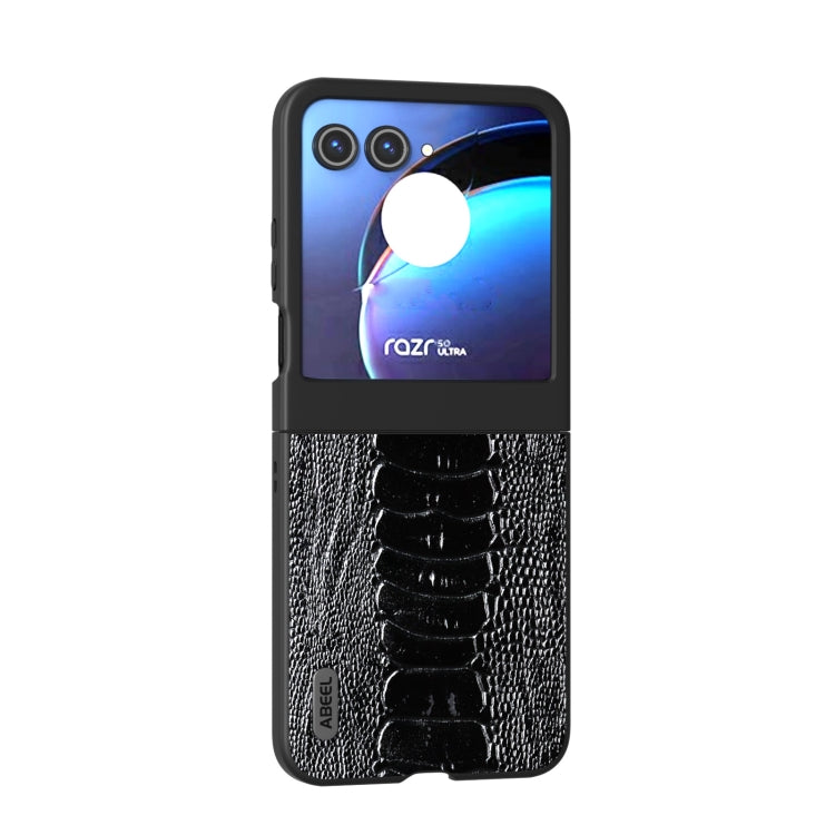 For Motorola Razr 50 ABEEL Genuine Leather Weilai Series Phone Case