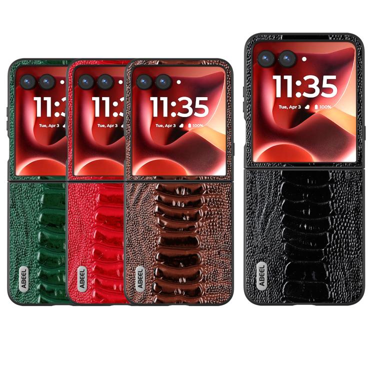 For Motorola Razr 60 Ultra ABEEL Genuine Leather Weilai Series Phone Case
