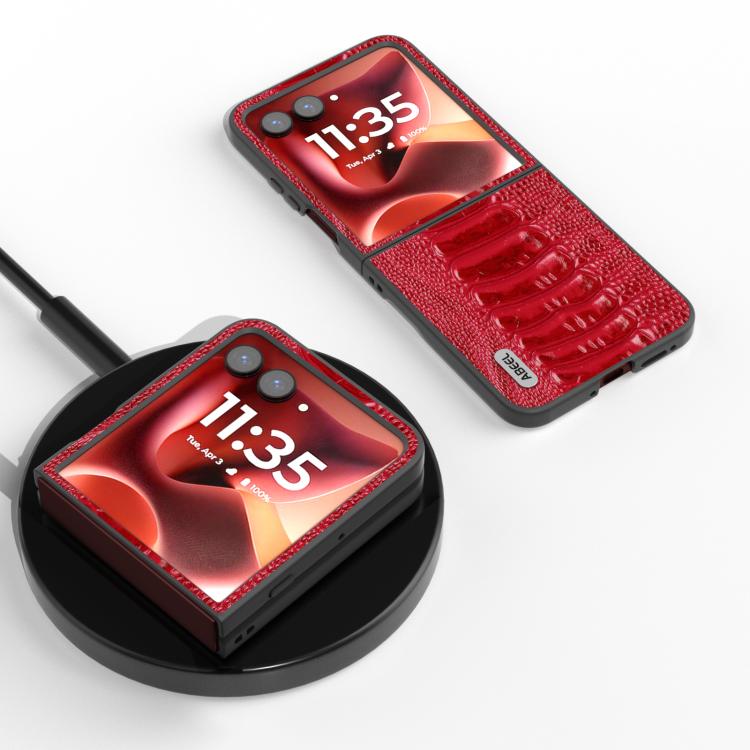 For Motorola Razr 60 Ultra ABEEL Genuine Leather Weilai Series Phone Case