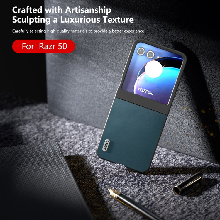For Motorola Razr 50 ABEEL Genuine Leather Xiaoya Series Phone Case