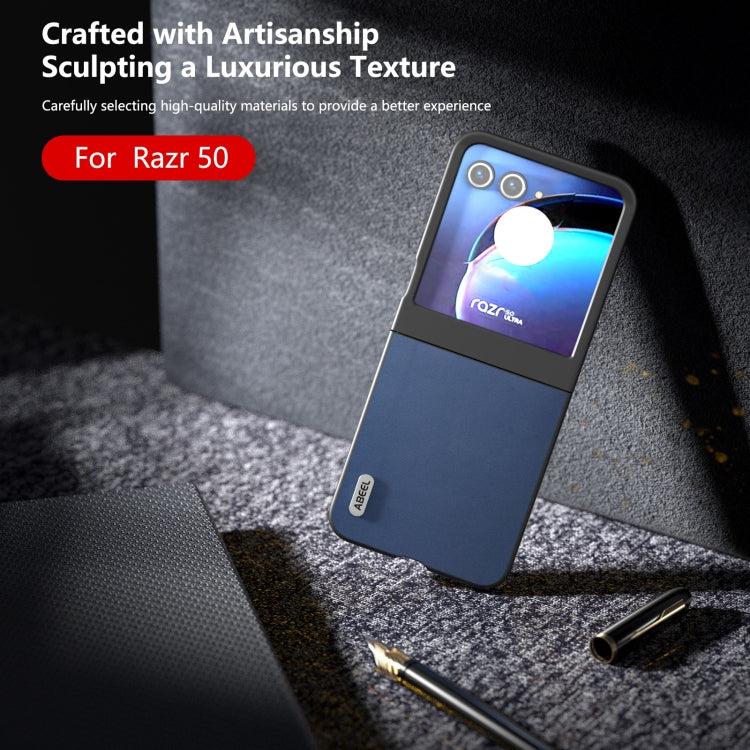 For Motorola Razr 50 ABEEL Genuine Leather Xiaoya Series Phone Case