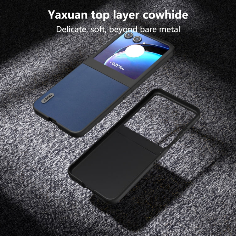 For Motorola Razr 50 ABEEL Genuine Leather Xiaoya Series Phone Case