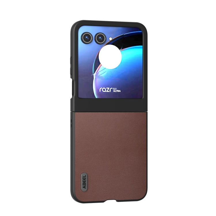 For Motorola Razr 50 ABEEL Genuine Leather Xiaoya Series Phone Case