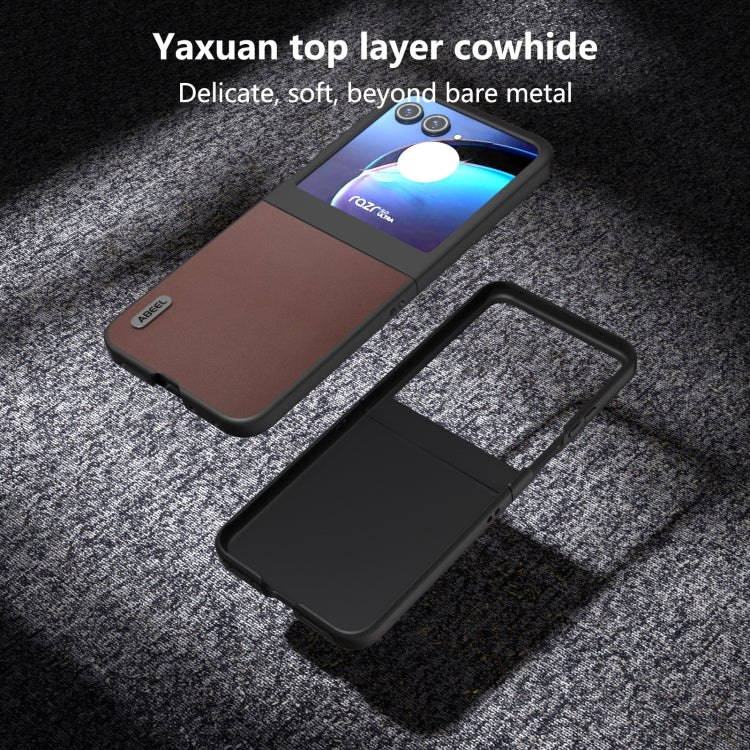 For Motorola Razr 50 ABEEL Genuine Leather Xiaoya Series Phone Case