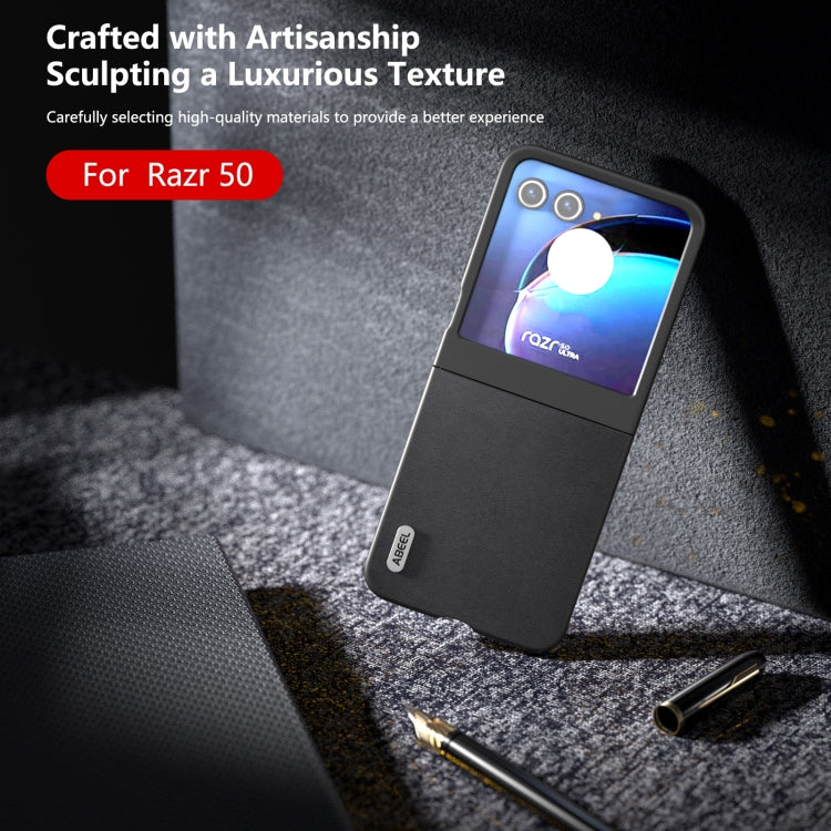 For Motorola Razr 50 ABEEL Genuine Leather Xiaoya Series Phone Case
