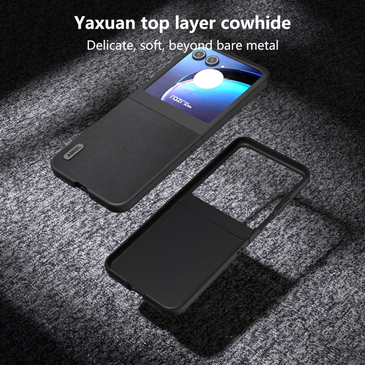 For Motorola Razr 50 ABEEL Genuine Leather Xiaoya Series Phone Case