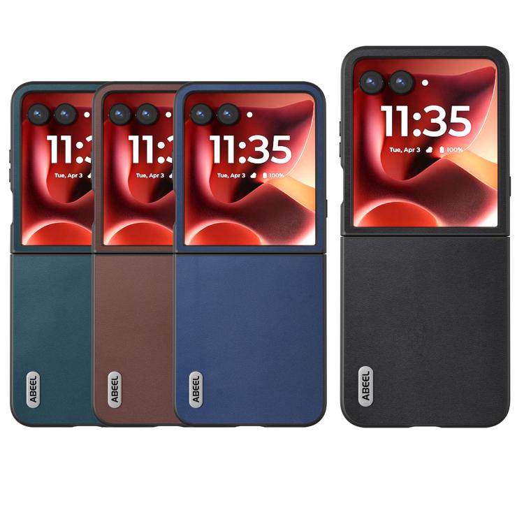 For Motorola Razr 60 Ultra ABEEL Genuine Leather Xiaoya Series Phone Case