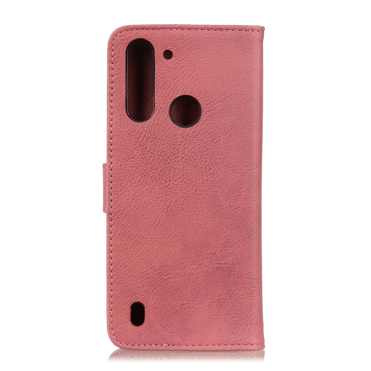 For Motorola Moto G8 Power Lite KHAZNEH Cowhide Texture Horizontal Flip Leather Case with Holder & Card Slots & Wallet