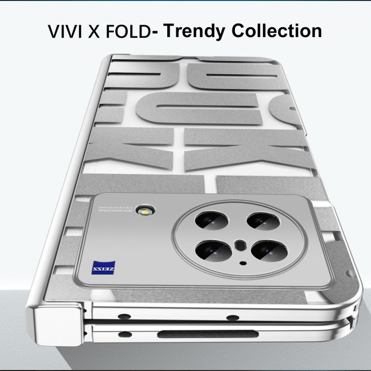For vivo X Fold Integrated Electroplating Folding Phone Case with Hinge