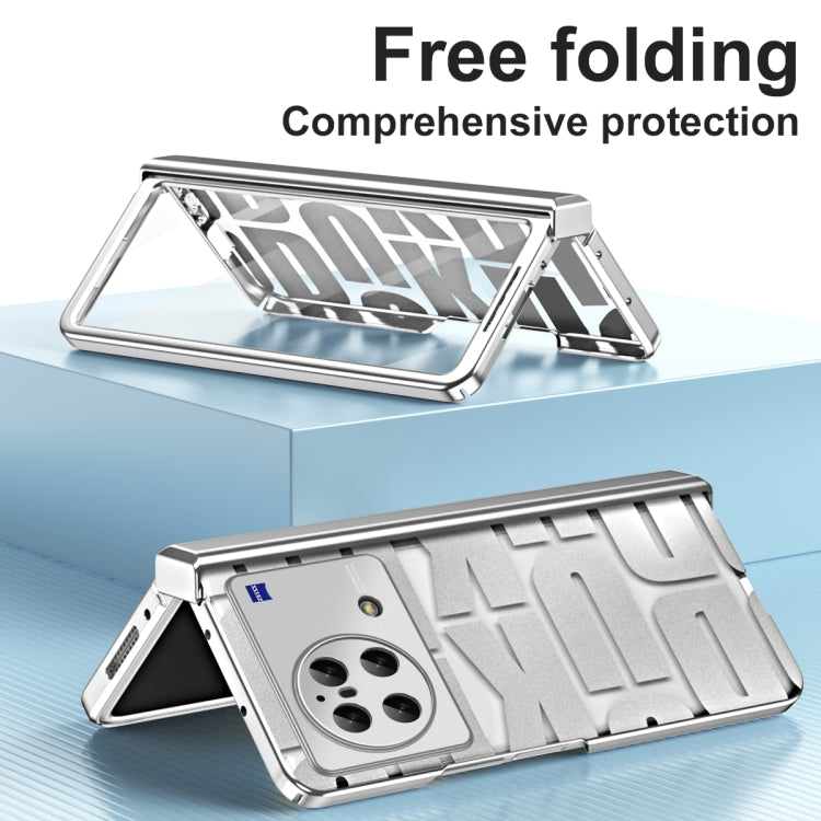 For vivo X Fold Integrated Electroplating Folding Phone Case with Hinge