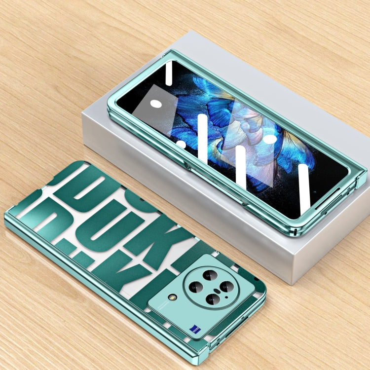 For vivo X Fold Integrated Electroplating Folding Phone Case with Hinge