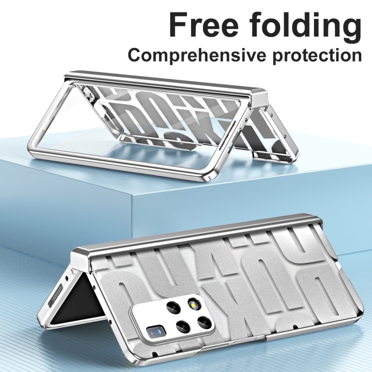 For Huawei Mate X2 Integrated Electroplating Folding Phone Case with Hinge