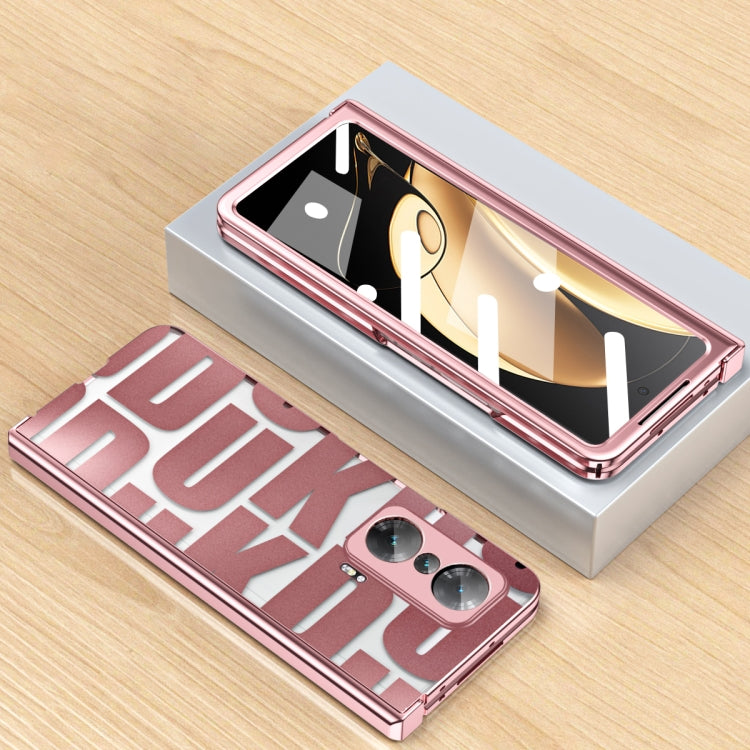 For Honor Magic V Integrated Electroplating Folding Phone Case with Hinge