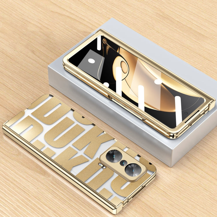 For Honor Magic V Integrated Electroplating Folding Phone Case with Hinge