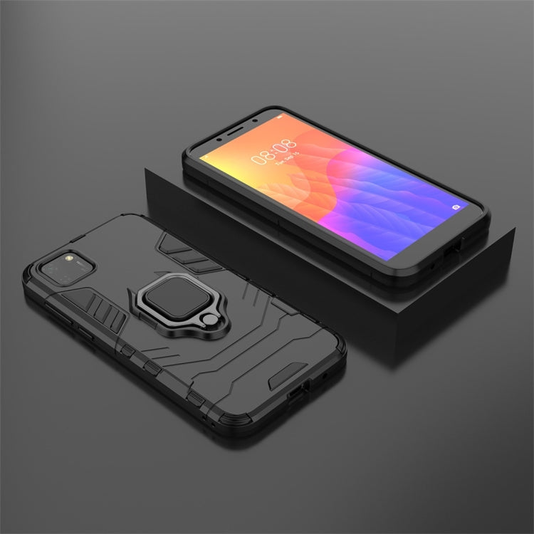 For Huawei Y5P PC + TPU Shockproof Protective Case with Ring Holder