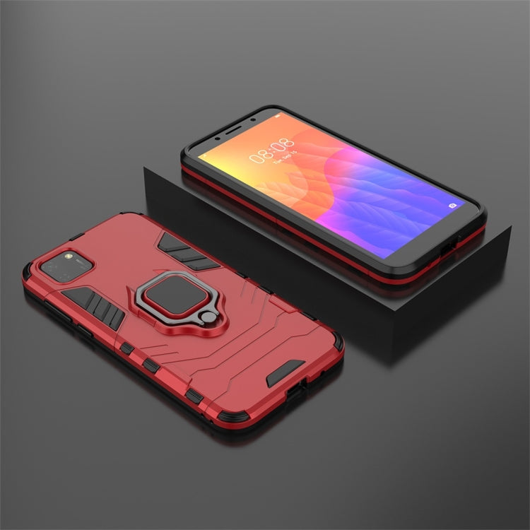 For Huawei Y5P PC + TPU Shockproof Protective Case with Ring Holder