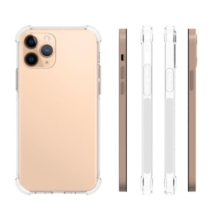 For iPhone 12 mini Shockproof Non-slip Waterproof Thickening TPU Protective Case(Transparent)