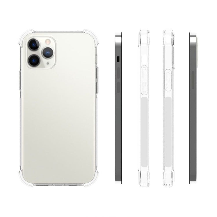 For iPhone 12 / 12 Pro Shockproof Non-slip Waterproof Thickening TPU Protective Case(Transparent)