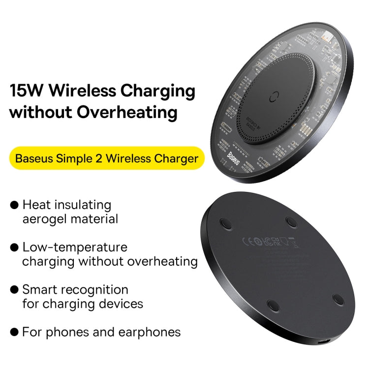 Baseus BS-W530 15W QI Fast Wireless Charger with USB-C / Type-C Cable