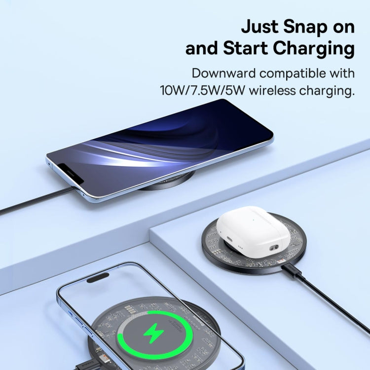 Baseus BS-W530 15W QI Fast Wireless Charger with USB-C / Type-C Cable