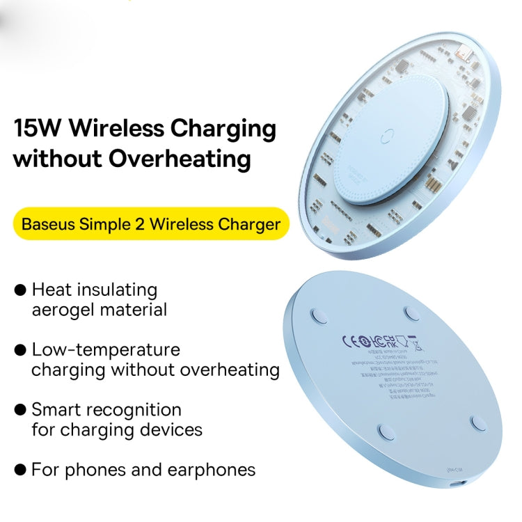 Baseus BS-W530 15W QI Fast Wireless Charger with USB-C / Type-C Cable