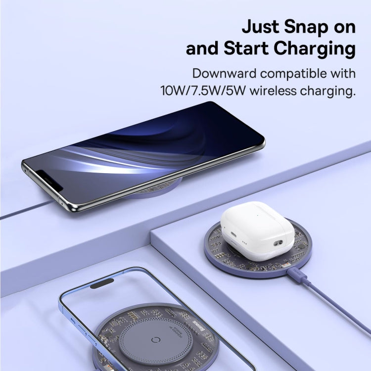 Baseus BS-W530 15W QI Fast Wireless Charger with USB-C / Type-C Cable