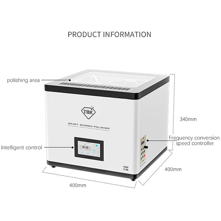 TBK 938F Automatic Grinding Polishing Machine Display Scratch Removal Machine, Plug: