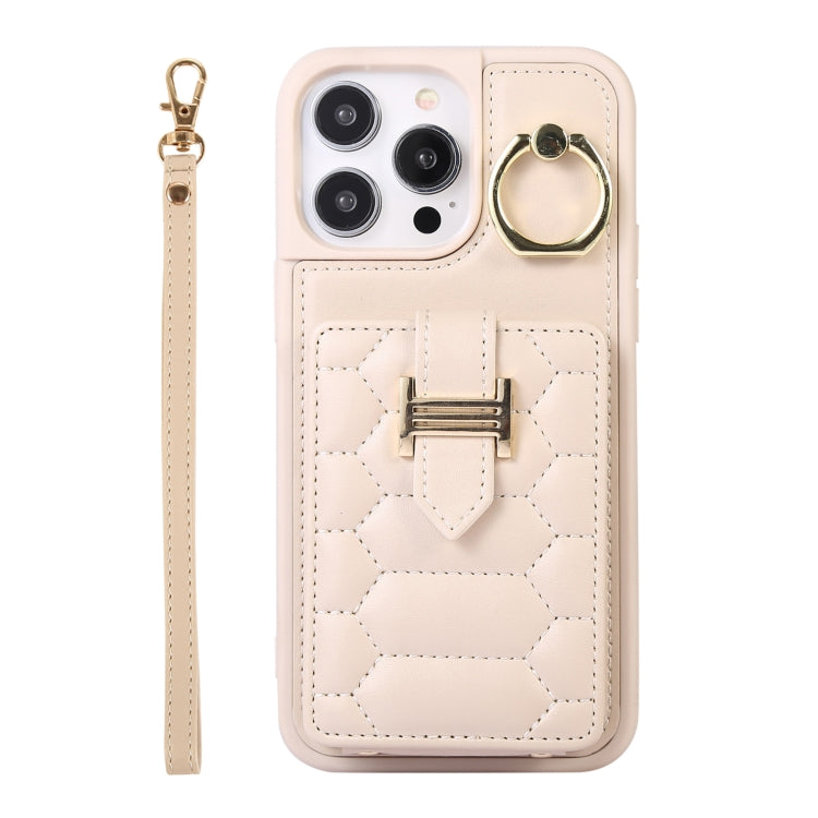 For iPhone 14 Pro Max Vertical Card Bag Ring Holder Phone Case with Dual Lanyard