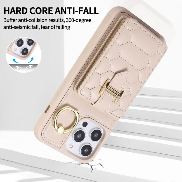 For iPhone 12 Pro Vertical Card Bag Ring Holder Phone Case with Dual Lanyard