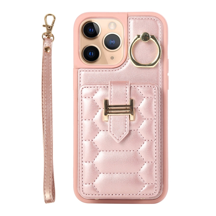 For iPhone 11 Pro Max Vertical Card Bag Ring Holder Phone Case with Dual Lanyard