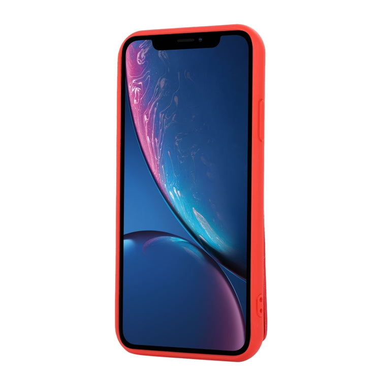 For iPhone XS Vertical Card Bag Ring Holder Phone Case with Dual Lanyard