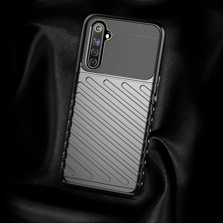 For OPPO Realme 6 Thunderbolt Shockproof TPU Soft Case(Black)