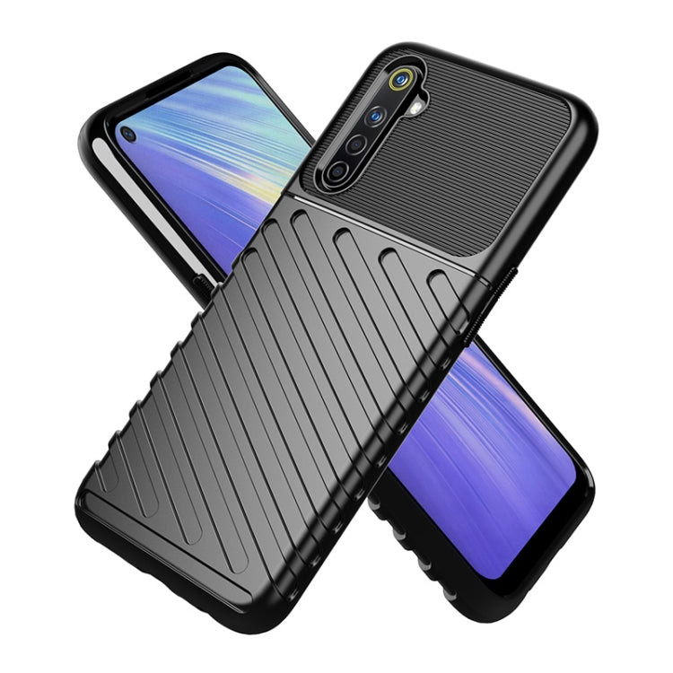 For OPPO Realme 6 Thunderbolt Shockproof TPU Soft Case(Black)