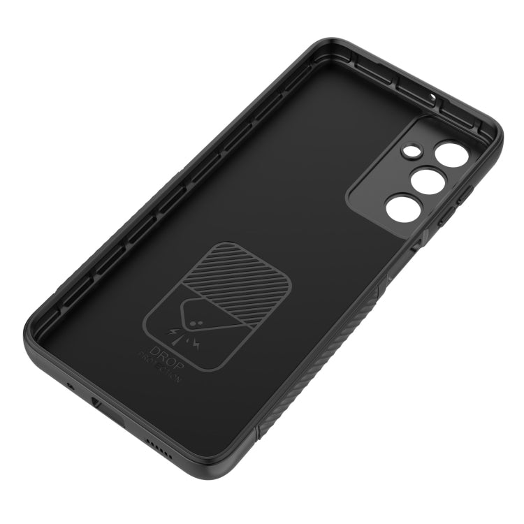 For Samsung Galaxy M54 Wavy Texture TPU Phone Case with Lens Film