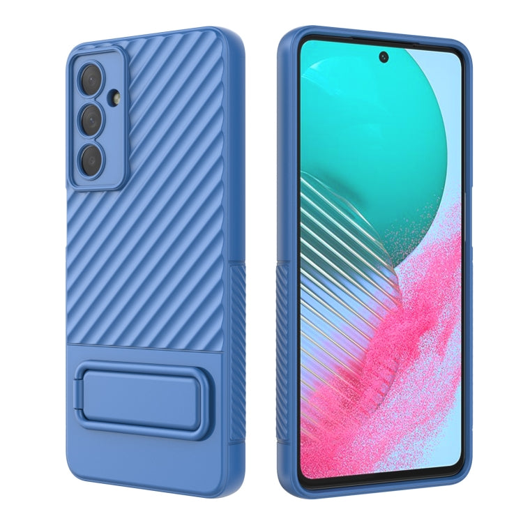 For Samsung Galaxy M54 Wavy Texture TPU Phone Case with Lens Film
