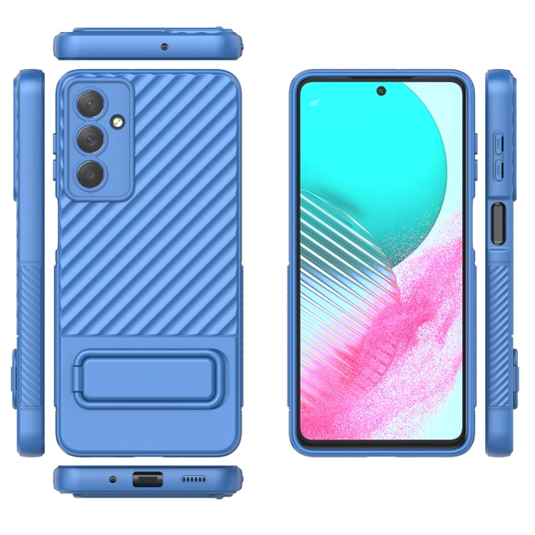 For Samsung Galaxy M54 Wavy Texture TPU Phone Case with Lens Film
