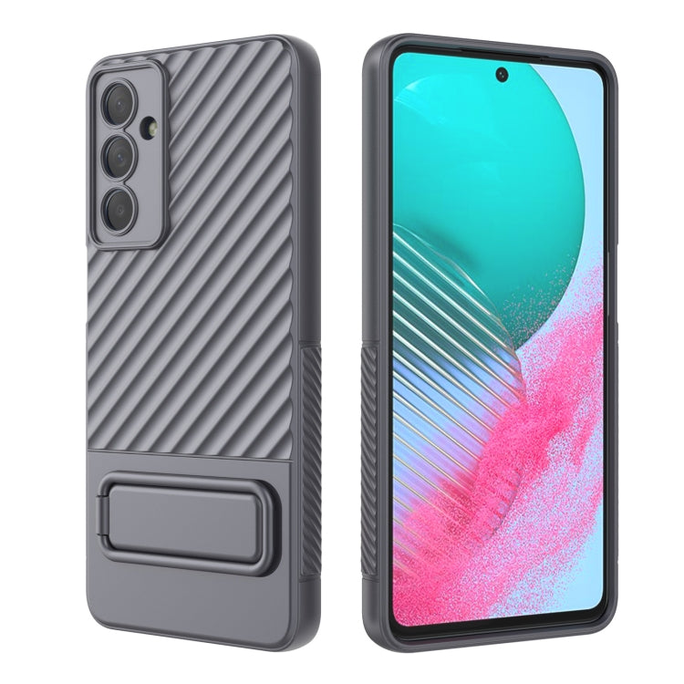 For Samsung Galaxy M54 Wavy Texture TPU Phone Case with Lens Film
