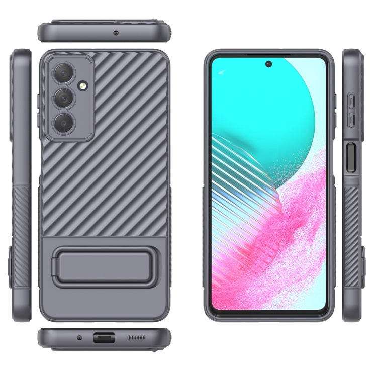 For Samsung Galaxy M54 Wavy Texture TPU Phone Case with Lens Film