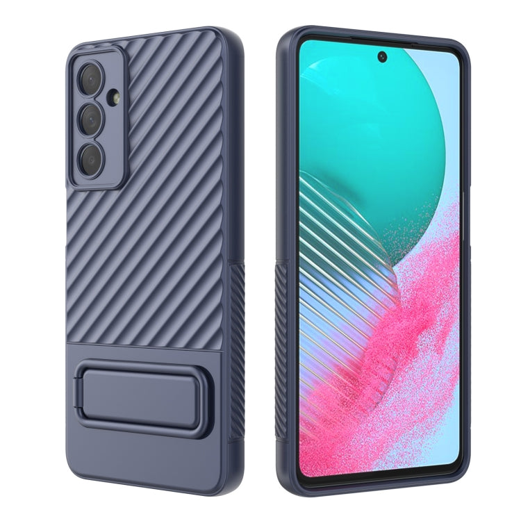 For Samsung Galaxy M54 Wavy Texture TPU Phone Case with Lens Film