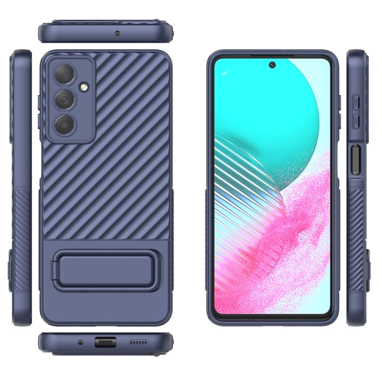 For Samsung Galaxy M54 Wavy Texture TPU Phone Case with Lens Film