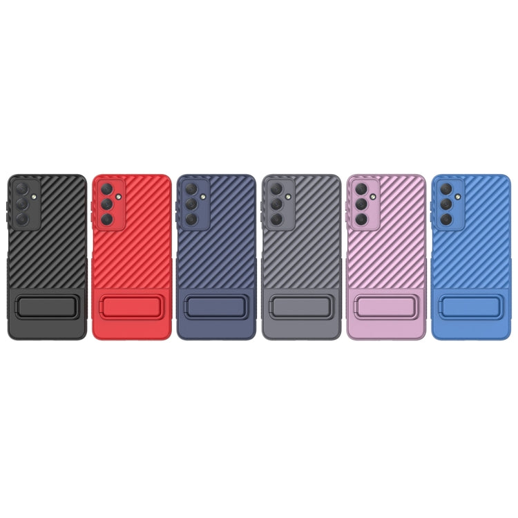 For Samsung Galaxy M54 Wavy Texture TPU Phone Case with Lens Film