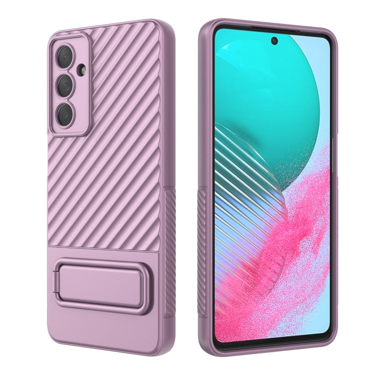 For Samsung Galaxy M54 Wavy Texture TPU Phone Case with Lens Film